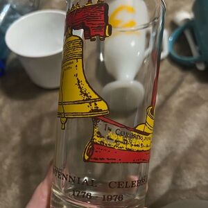 Bicentennial Celebration Glass with Liberty Bell Design